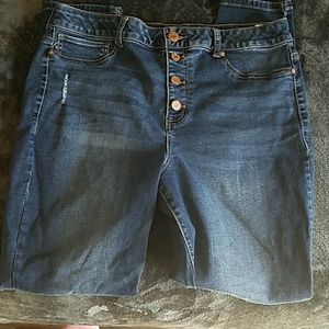 Maurices 15/16 high rise button fly jeggings